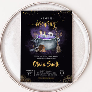 Ein Baby brütet gerade scharfe Halloween-Kinderdus Einladung