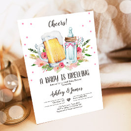 Ein Baby brütet Girl Cheers Coed Baby Dusche Einladung