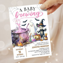 Ein Baby brütet! Girl Pink Halloween Kinderdusche