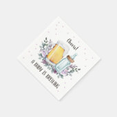 Ein Baby brütet Grünkäfer Kinderdusche Serviette (Ecke)