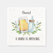 Ein Baby brütet Grünkäfer Kinderdusche Serviette (Vorderseite)