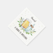 Ein Baby brütet Grünkäfer Kinderdusche Serviette (Ecke)