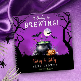 Ein Baby brütet Halloween Baby Shower Guess Book Notizblock