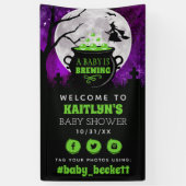 Ein Baby brütet Halloween-Babydusche. Empfang Banner (Vertikal)