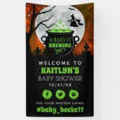 Ein Baby brütet Halloween-Babydusche. Empfang Banner (Vertikal)