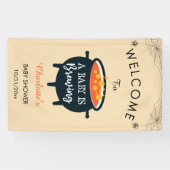 Ein Baby brütet Halloween-Babydusche. Empfang Banner (Horizontal)