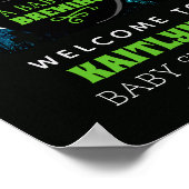 Ein Baby brütet Halloween-Babydusche. Empfang Poster (Ecke)