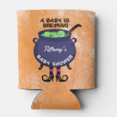 Ein Baby brütet Halloween-Kinderdusche Dosenkühler (Rückseite)