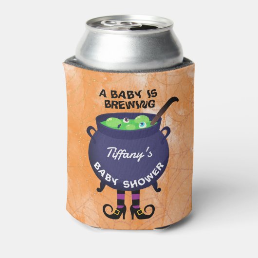 Ein Baby brütet Halloween-Kinderdusche Dosenkühler (Kanne Rückseite)