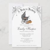 Ein Baby brütet Halloween-Kinderdusche Einladung (Vorderseite)