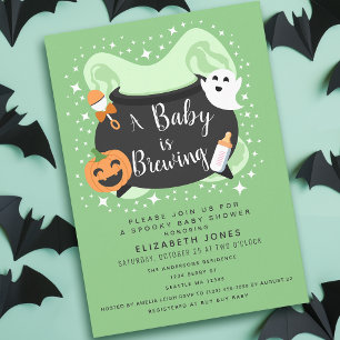 Ein Baby brütet Halloween-Kinderdusche Einladung