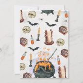 Ein Baby brütet Halloween-Kinderdusche Einladung (Rückseite)