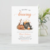 Ein Baby brütet Halloween-Kinderdusche Einladung (Stehend Vorderseite)