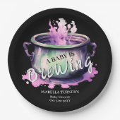 Ein Baby brütet | Halloween-Kinderdusche Pappteller (Vorderseite)