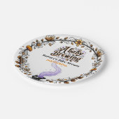 Ein Baby brütet Halloween-Kinderdusche Pappteller (Schrägansicht)