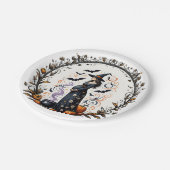 Ein Baby brütet Halloween-Kinderdusche Pappteller (Schrägansicht)