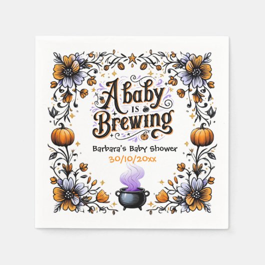 Ein Baby brütet Halloween-Kinderdusche Serviette (Vorderseite)