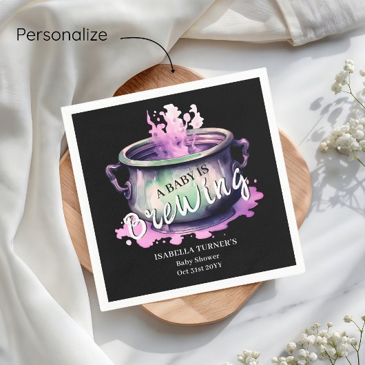 Ein Baby brütet | Halloween-Kinderdusche Serviette