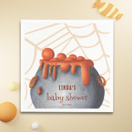 Ein Baby brütet Halloween-Kinderdusche Serviette