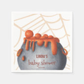 Ein Baby brütet Halloween-Kinderdusche Serviette (Vorderseite)