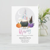 Ein Baby brütet Halloween-Spooky-Babydusche Einladung (Stehend Vorderseite)