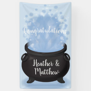 Ein Baby brütet HexenBaby-Dusche Gothic Blue Banner