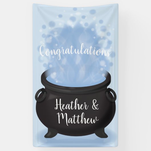 Ein Baby brütet Hexendusche Gothic Blue Banner (Vertikal)