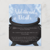 Ein Baby brütet Hexendusche Gothic Blue Begleitkarte (Vorderseite)