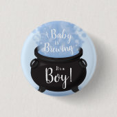 Ein Baby brütet Hexendusche Gothic Blue Button (Vorderseite)