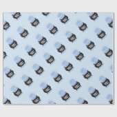 Ein Baby brütet Hexendusche Gothic Blue Geschenkpapier (Flach)