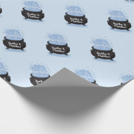 Ein Baby brütet Hexendusche Gothic Blue Geschenkpapier