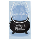 Ein Baby brütet Hexendusche Gothic Blue Kleine Geschenktüte (Rückseite)