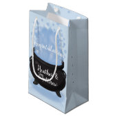 Ein Baby brütet Hexendusche Gothic Blue Kleine Geschenktüte (Vorderseite Schrägansicht)