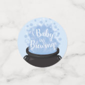 Ein Baby brütet Hexendusche Gothic Blue Konfetti (Klein Vorderseite)