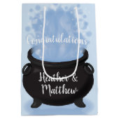 Ein Baby brütet Hexendusche Gothic Blue Mittlere Geschenktüte (Rückseite)