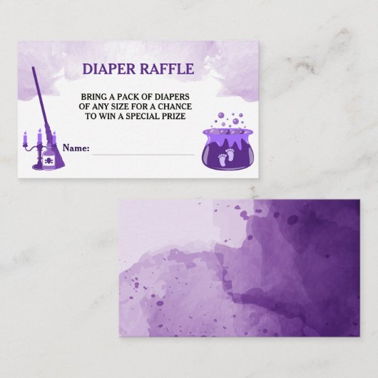 Ein Baby brütet Hexenduschendusche-Windeln Begleitkarte (Vorne/Hinten)