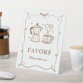 Ein Baby brütet Kaffee Baby Dusche bevorzugt Schil Sockelschild (In SItu)