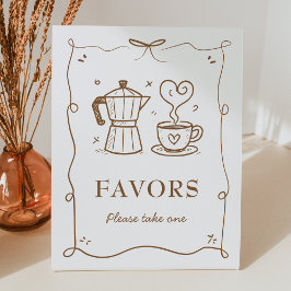 Ein Baby brütet Kaffee Baby Dusche bevorzugt Schil Sockelschild