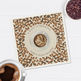 Ein Baby brütet Kaffee-Babydusche Napkin Serviette