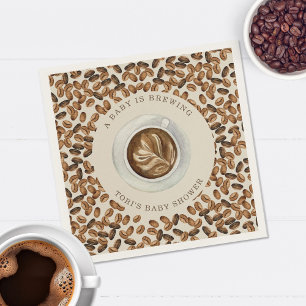 Ein Baby brütet Kaffee-Babydusche Napkin Serviette