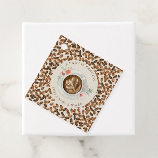 Ein Baby brütet Kaffee-Blumendusche Geschenkanhänger (Beispiel)