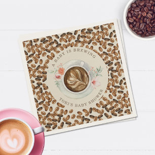 Ein Baby brütet Kaffee-Blütendusche Napkin Serviette