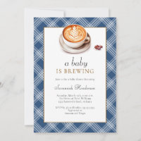 Ein Baby brütet Kaffee Cup Blue Baby Dusche