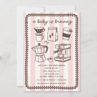 Ein Baby brütet Kaffee Pink Girl Babydusche