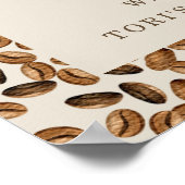 Ein Baby brütet Kaffeebohnen Babydusche Poster (Ecke)