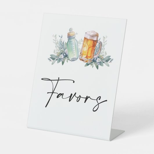 Ein Baby brütet Kinderduschfavoriten Sockelschild (Vorderseite)