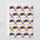 Ein Baby brütet Lila Halloween-Kinderdusche Einladung (Rückseite)