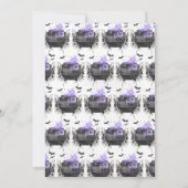 Ein Baby brütet Lila Halloween-Kinderdusche Einladung (Rückseite)