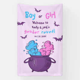 Ein Baby brütet Niedliche Halloween-Gender-Offenba Banner