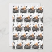 Ein Baby brütet Orange Halloween Baby Dusche Einladung (Rückseite)